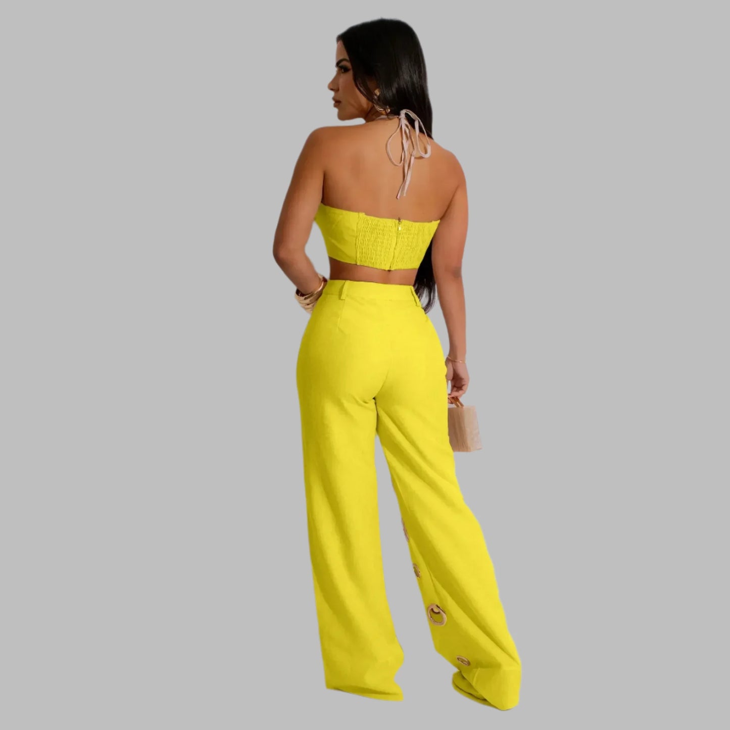 Women Set Sleeveless Strapless Top