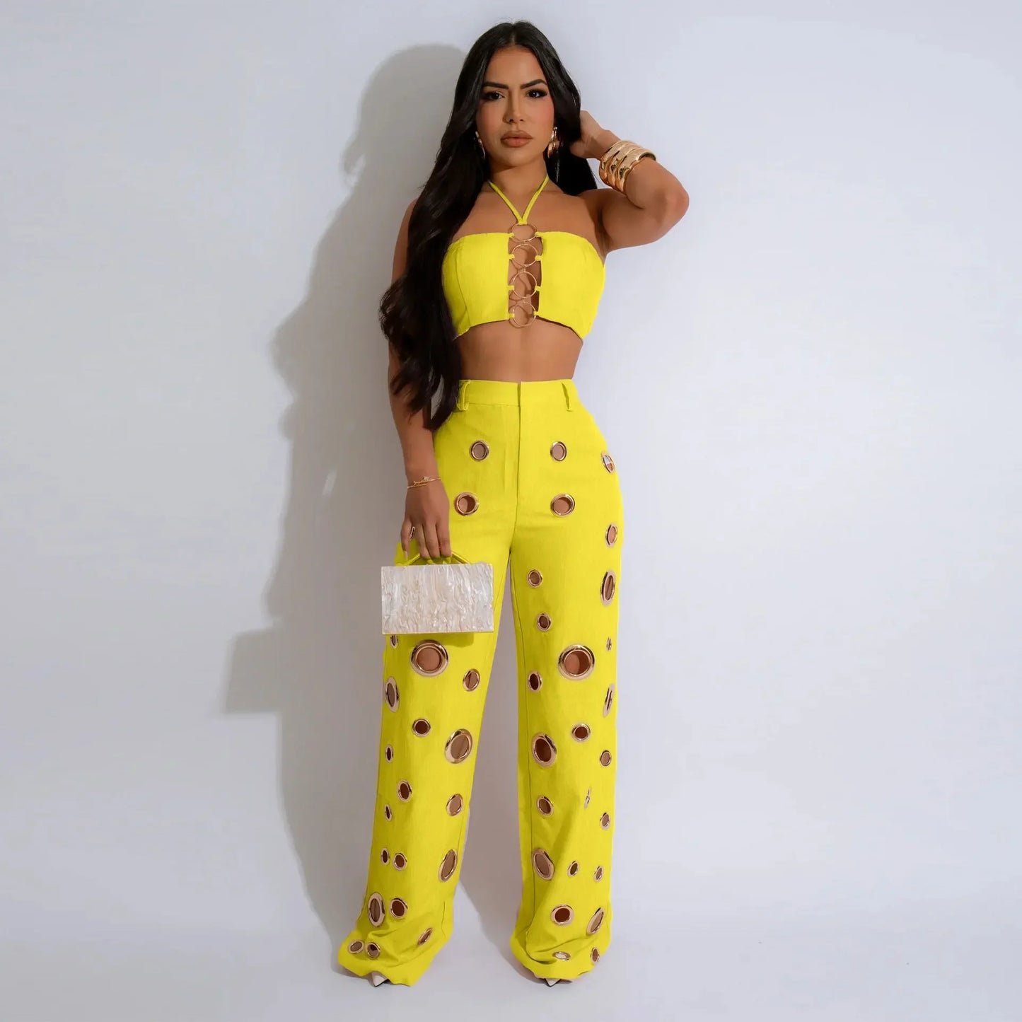 Women Set Sleeveless Strapless Top