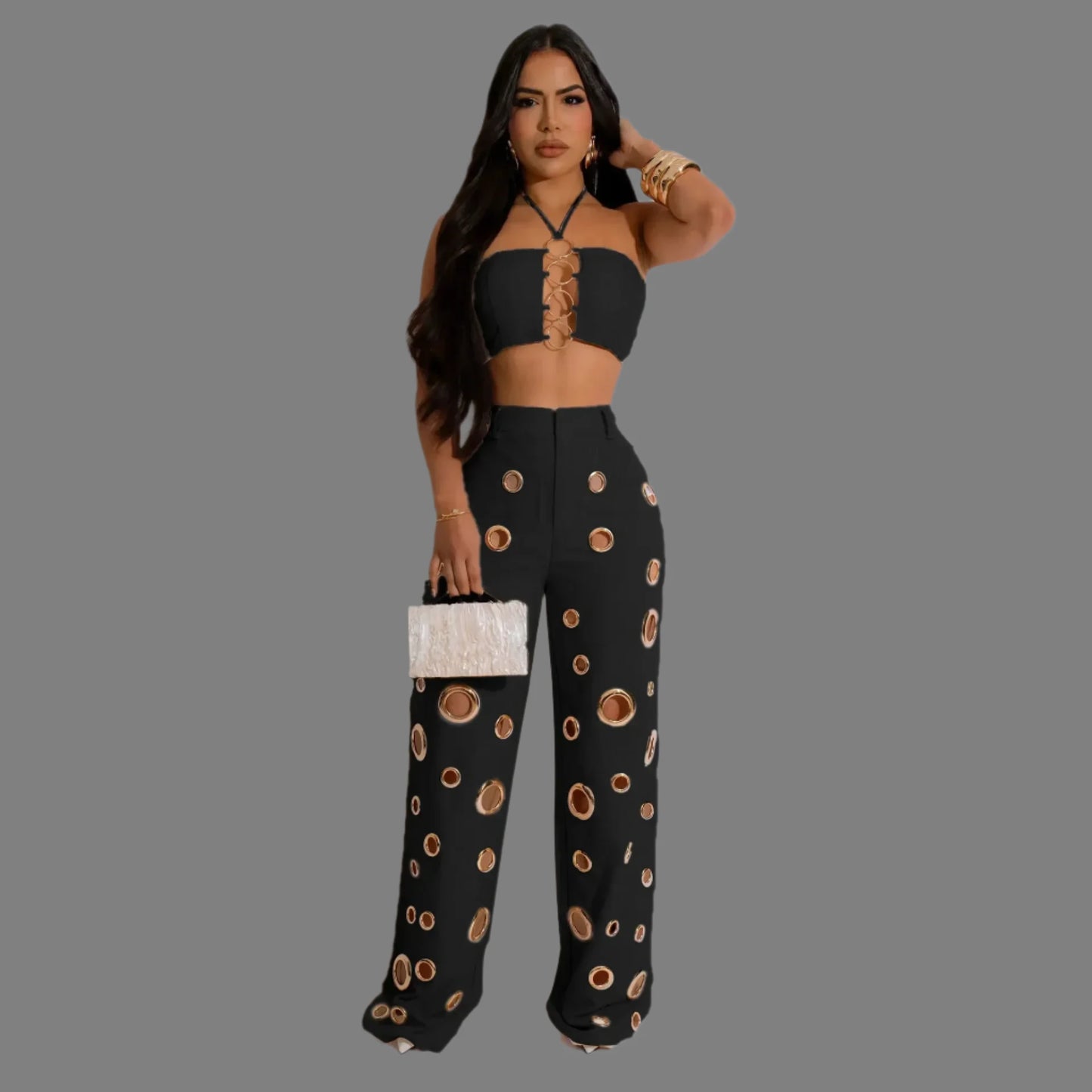 Women Set Sleeveless Strapless Top