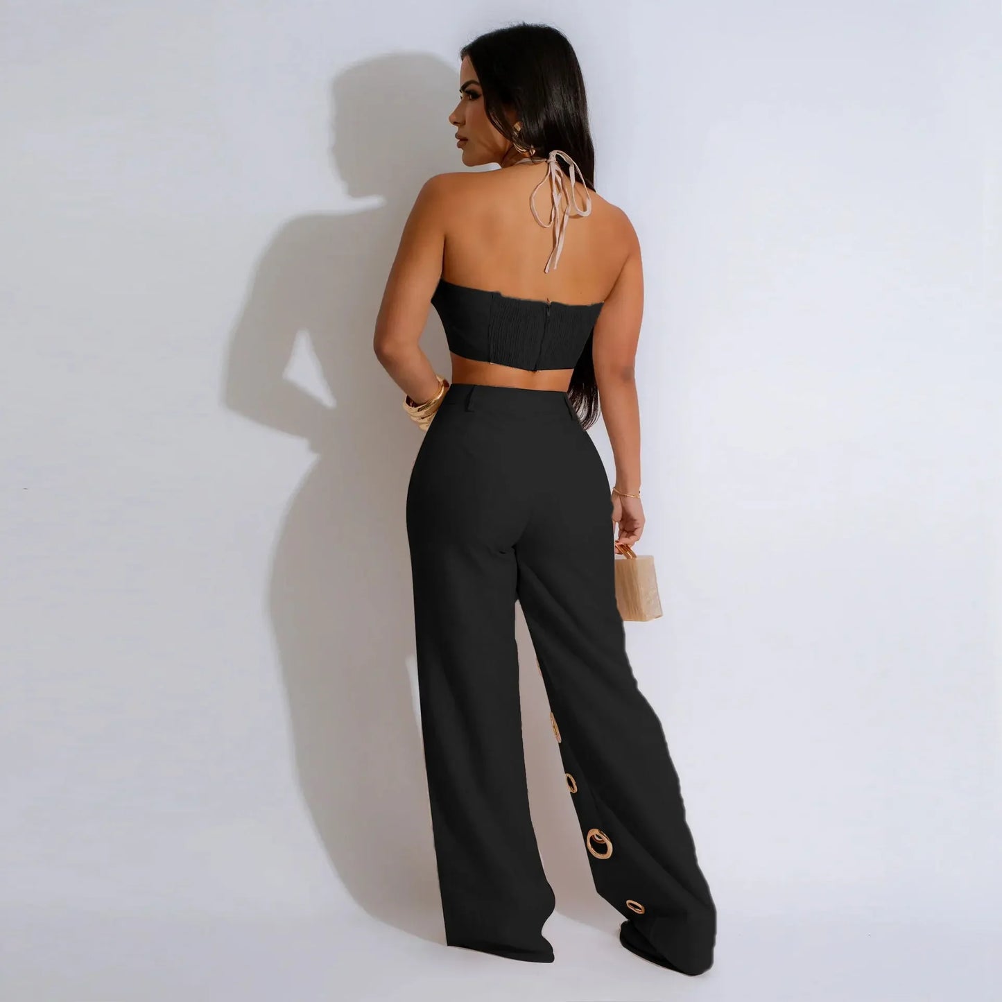 Women Set Sleeveless Strapless Top